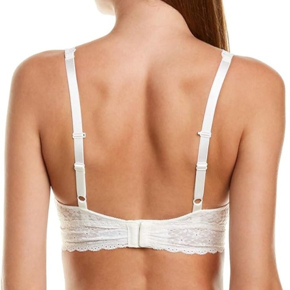 Wacoal Halo Lace wire-free bralette sz 40 Ivory - Picture 2 of 8